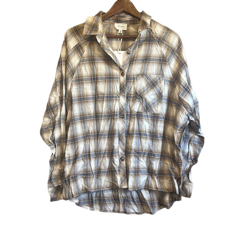 Heyson Plaid Button Down Shirt Small, Long Sleeve Collared Top, Relaxed Fit‎